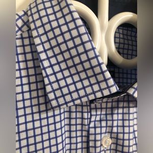 Zara Blue Check Dress Shirt - size Medium